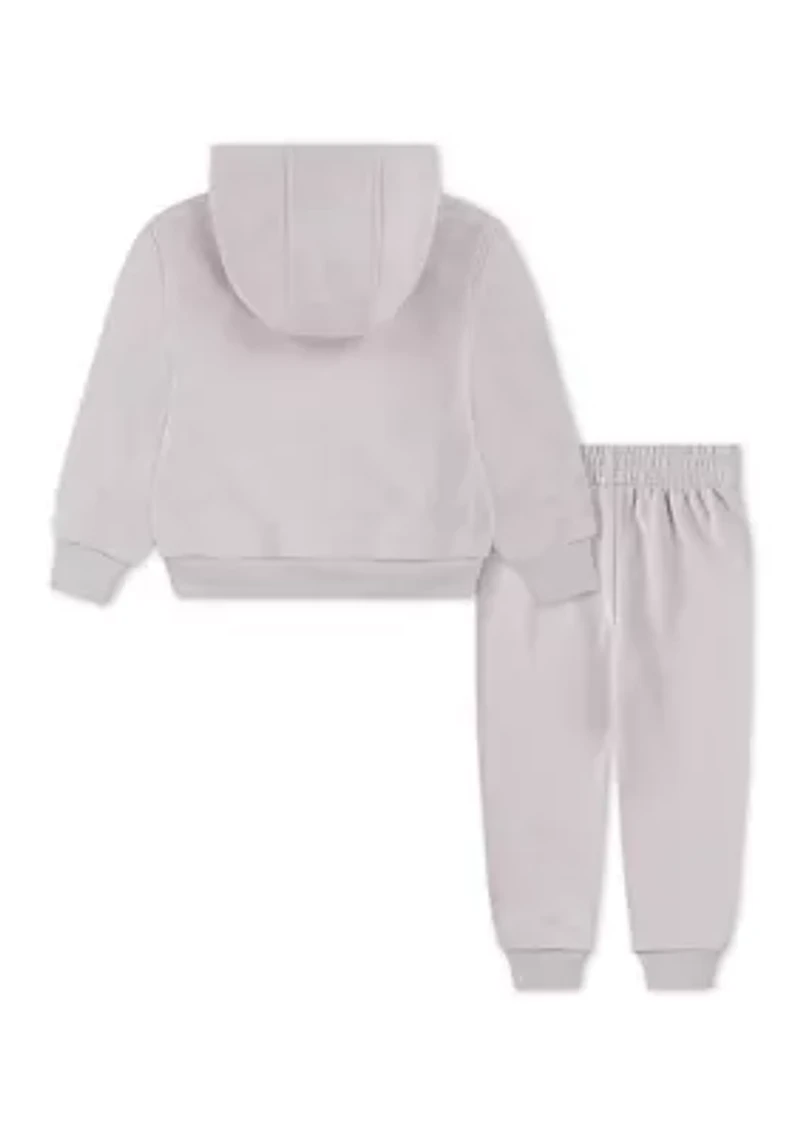 Toddler Girls Floral Futura Graphic Hoodie and Joggers Set