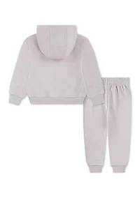 Toddler Girls Floral Futura Graphic Hoodie and Joggers Set