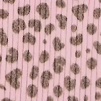 Toddler Girls Brushed Animal Print Ribbed Set