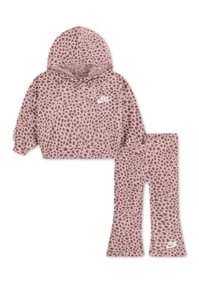 Toddler Girls Brushed Animal Print Ribbed Set