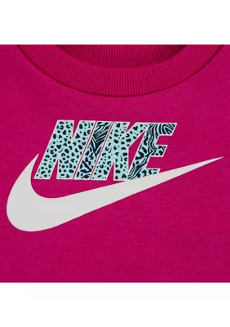 Toddler Girls Crew Neck Shirt with Leggings Set