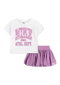 Toddler Girls T-Shirt and Skort Set
