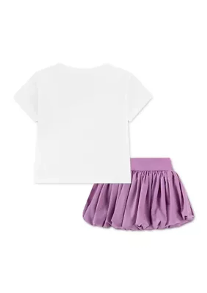Toddler Girls T-Shirt and Skort Set