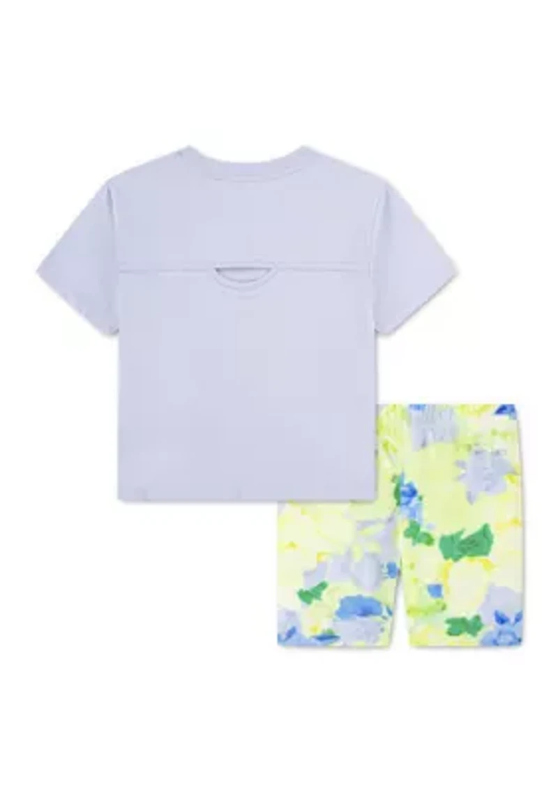 Toddler Girls T-Shirt and Biker Shorts Set