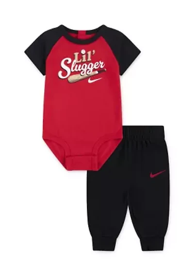 Baby Boys Creeper Jogger Baseball Set