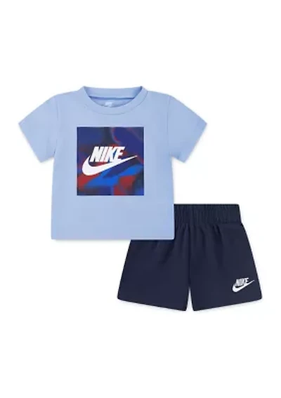 Baby Boys Graphic T-Shirt and French Terry Shorts Set