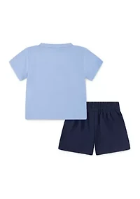 Baby Boys Graphic T-Shirt and French Terry Shorts Set