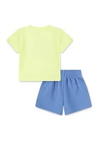 Baby Boys French Terry Graphic T-Shirt and Shorts Set