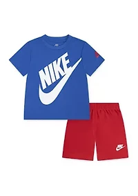 Toddler Boys Dri Fit Graphic T-Shirt and Mesh Shorts Set