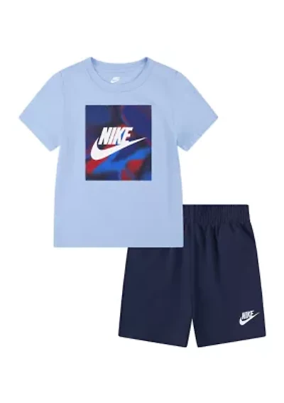 Toddler Boys Graphic T-Shirt and French Terry Shorts Set