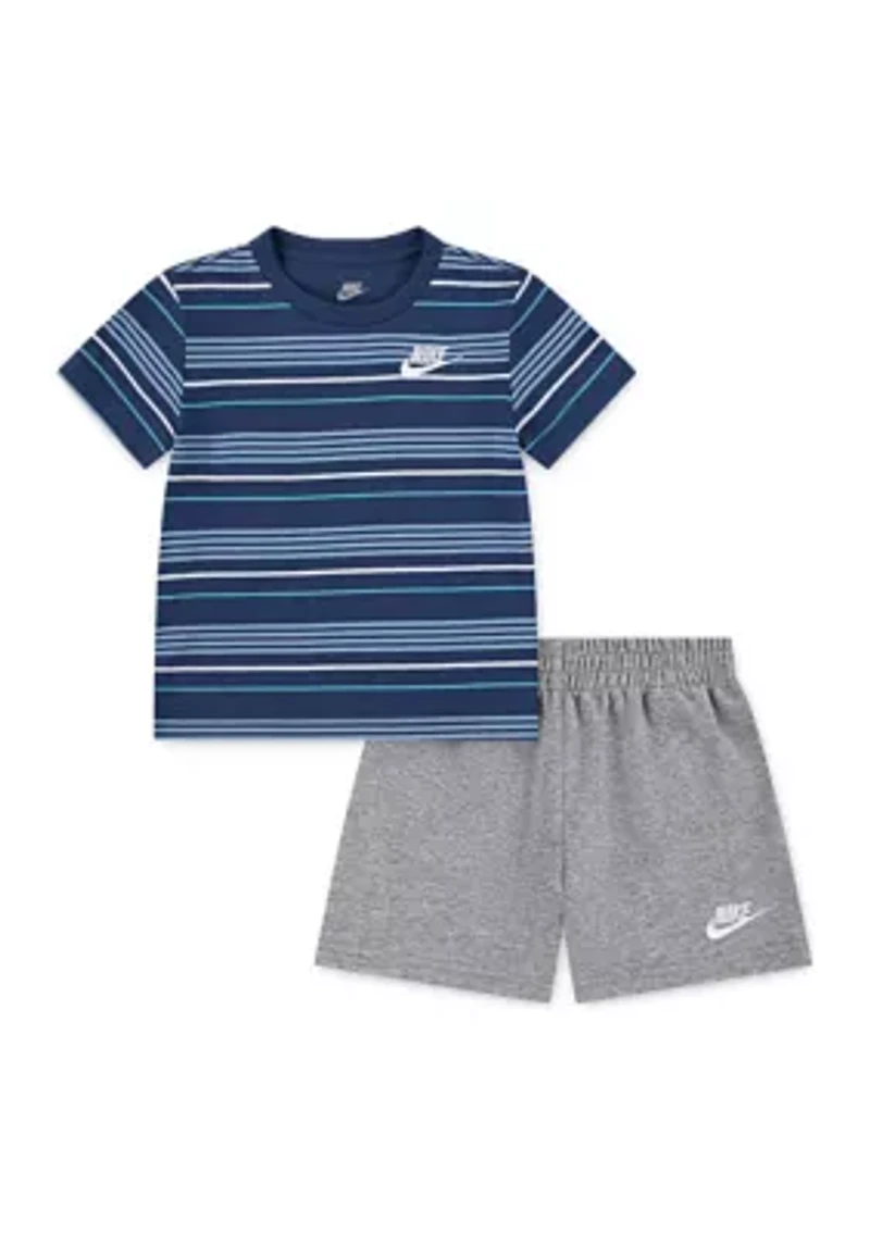 Toddler Boys Striped T-Shirt and Shorts Set