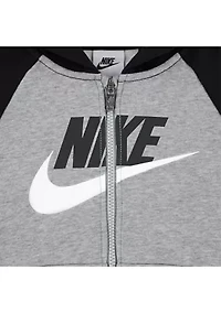 Toddler Boys Three Piece Color Blocked Hoodie and Pants Set