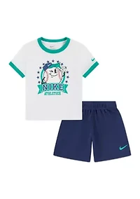 Toddler Boys Baseball Graphic T-Shirt and Shorts Set