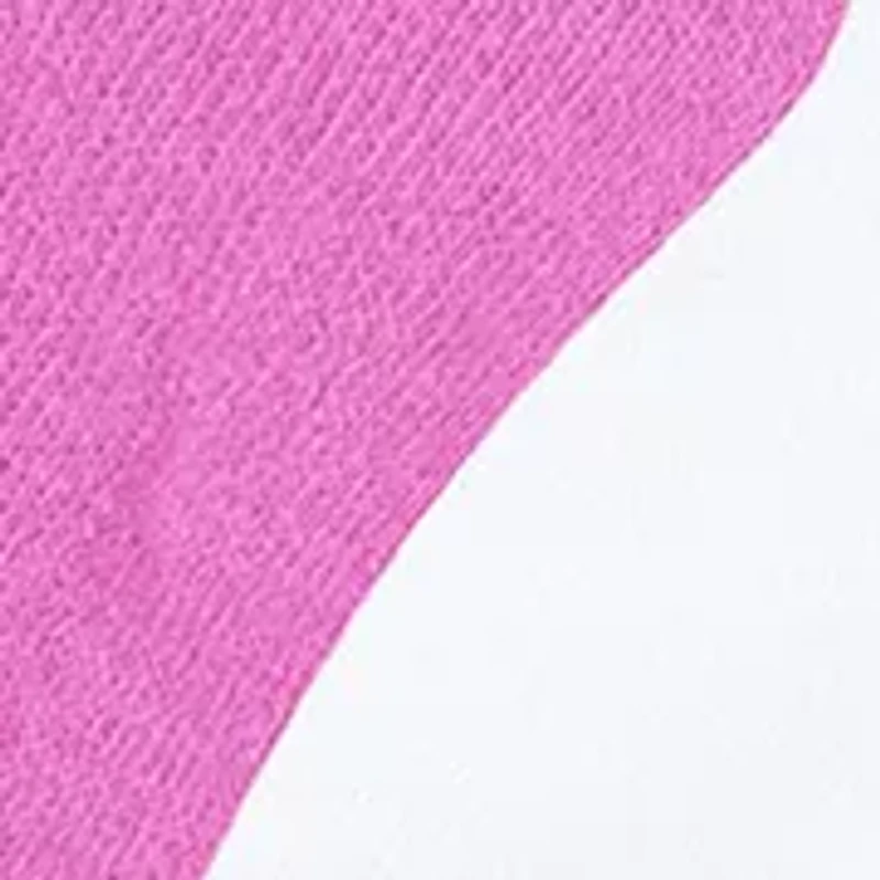 Girls Solid Multicolored Socks - 6 Pack