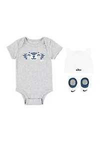 Baby Boys Boxed Bodysuit Animal Face Set