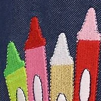 Girls 4-6x Crayon Appliqué Set