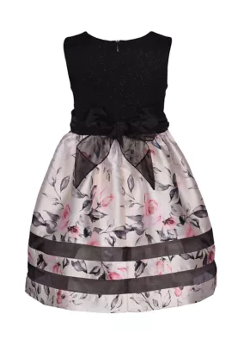Girls 4-6x Sparkle Floral Party Dress