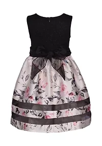 Girls 4-6x Sparkle Floral Party Dress