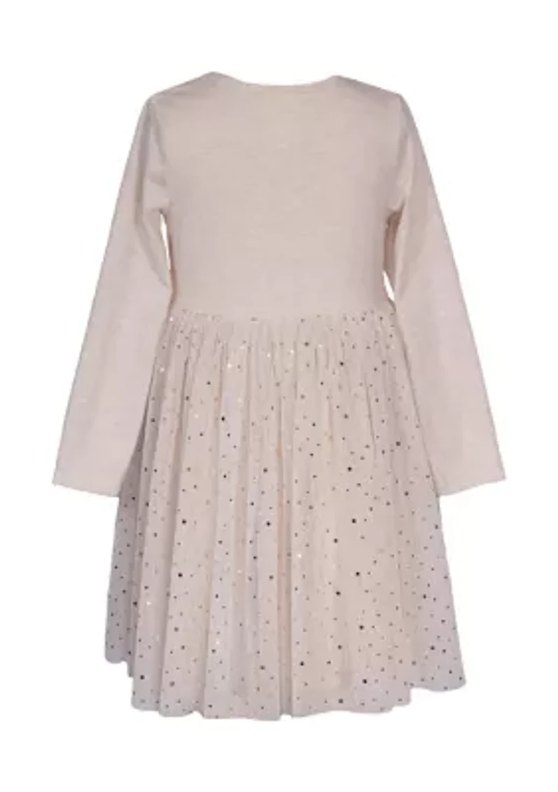 Girls 4-6x Pumpkin Appliqué Dress