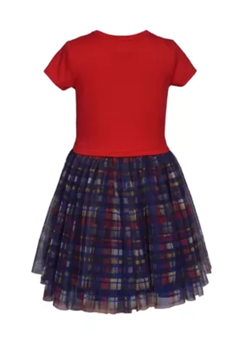 Girls 4-6x Icons Graphic Bodice to Printed Skirt Dress