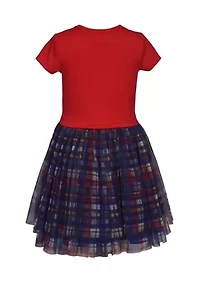 Girls 4-6x Icons Graphic Bodice to Printed Skirt Dress