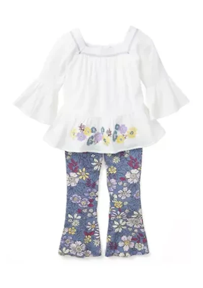 Girls 7-16 Floral Flare Set