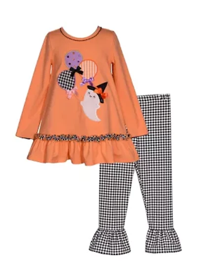 Girls 7-16 Ghost Appliqué Set