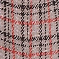 Girls 7-16 Puff Sleeve Top and Plaid Printed Pants Set