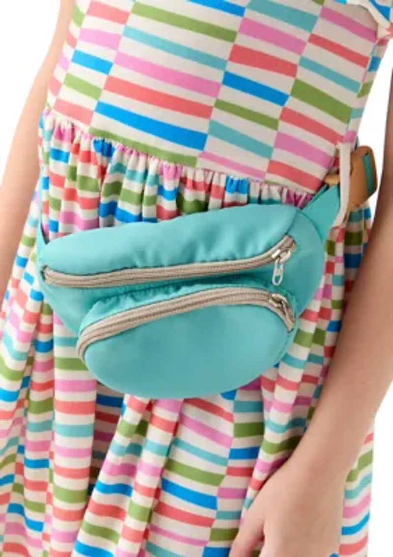 Girls 7-16 Striped Dress and Bag Set