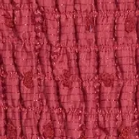 Girls 7-16 Rose Textured Smocked Dress
