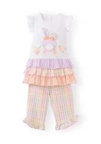 Girls 4-6x Tiered Bunny Shirt and Pants Set