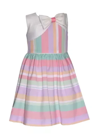 Girls 7-16 Stripe Asymmetrical Popover Linen Dress