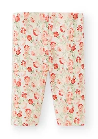 Girls 4-6x Rib Eyelet Ruffle Shirt and Leggings Set