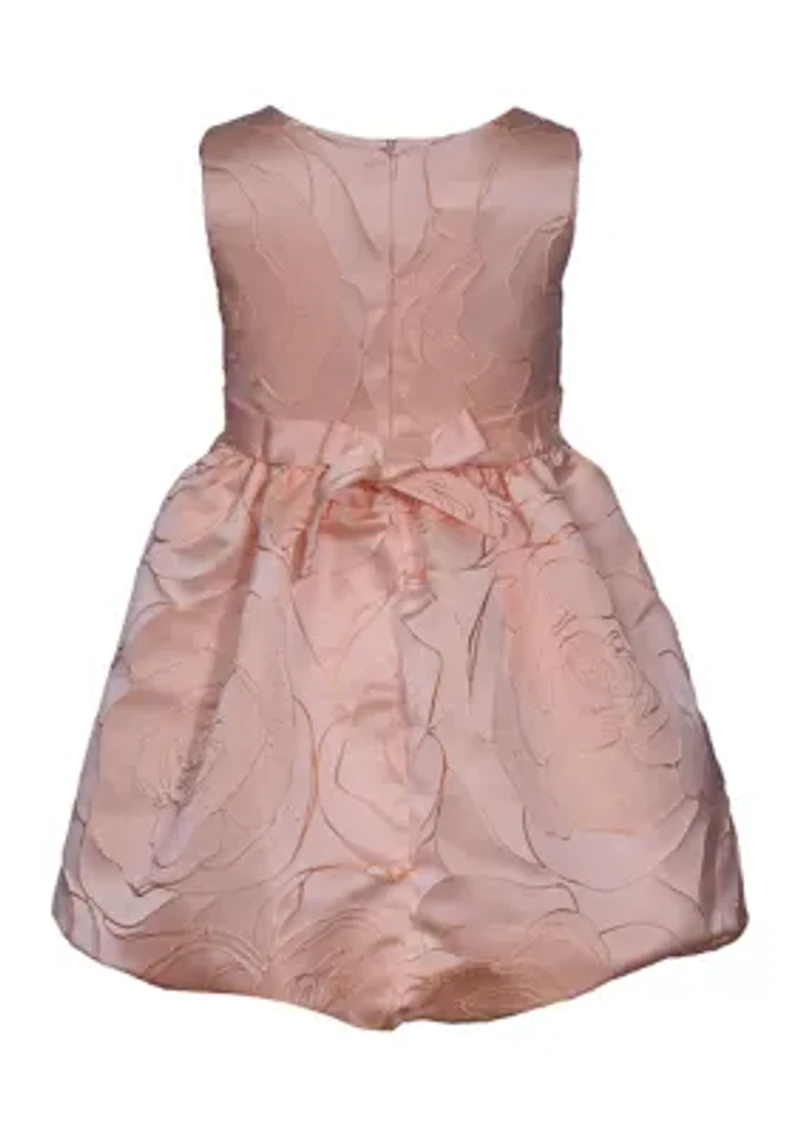 Girls 4-6x Floral Jacquard Dress