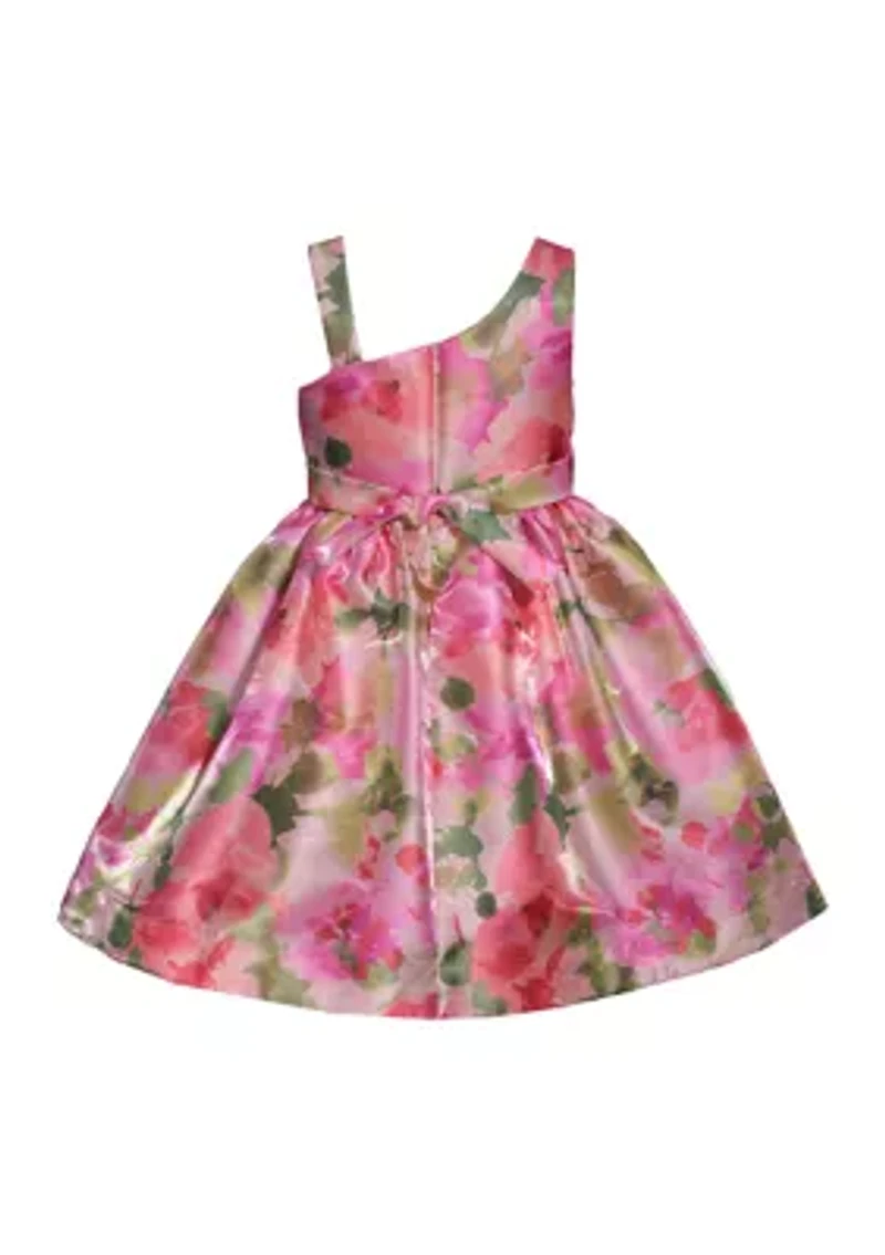Girls 4-6x Floral Mikado Dress