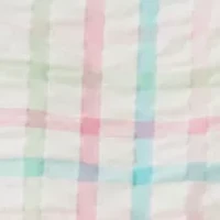 Girls 4-6 Check Print Smocked Dress