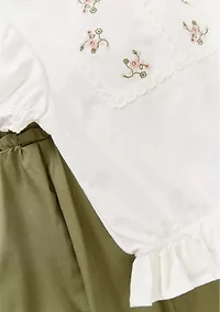 Girls 4-6 Embroidered Top and Joggers Set