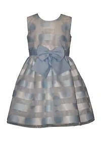 Girls 4-6x Dot Stripe Print Dress