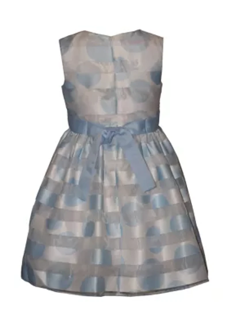 Girls 4-6x Dot Stripe Print Dress