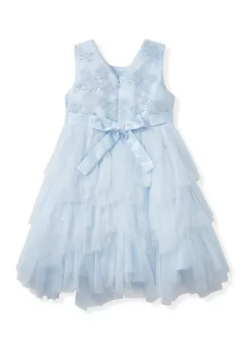Girls 4-6 Sequin Tiered Mesh Dress