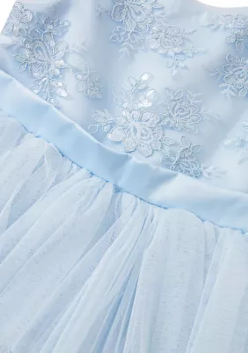 Girls 4-6 Sequin Tiered Mesh Dress