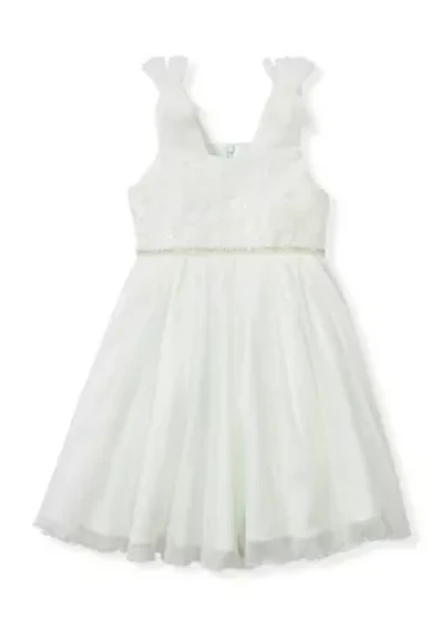 Girls 4-6 Tie Shoulder Ballerina Dress
