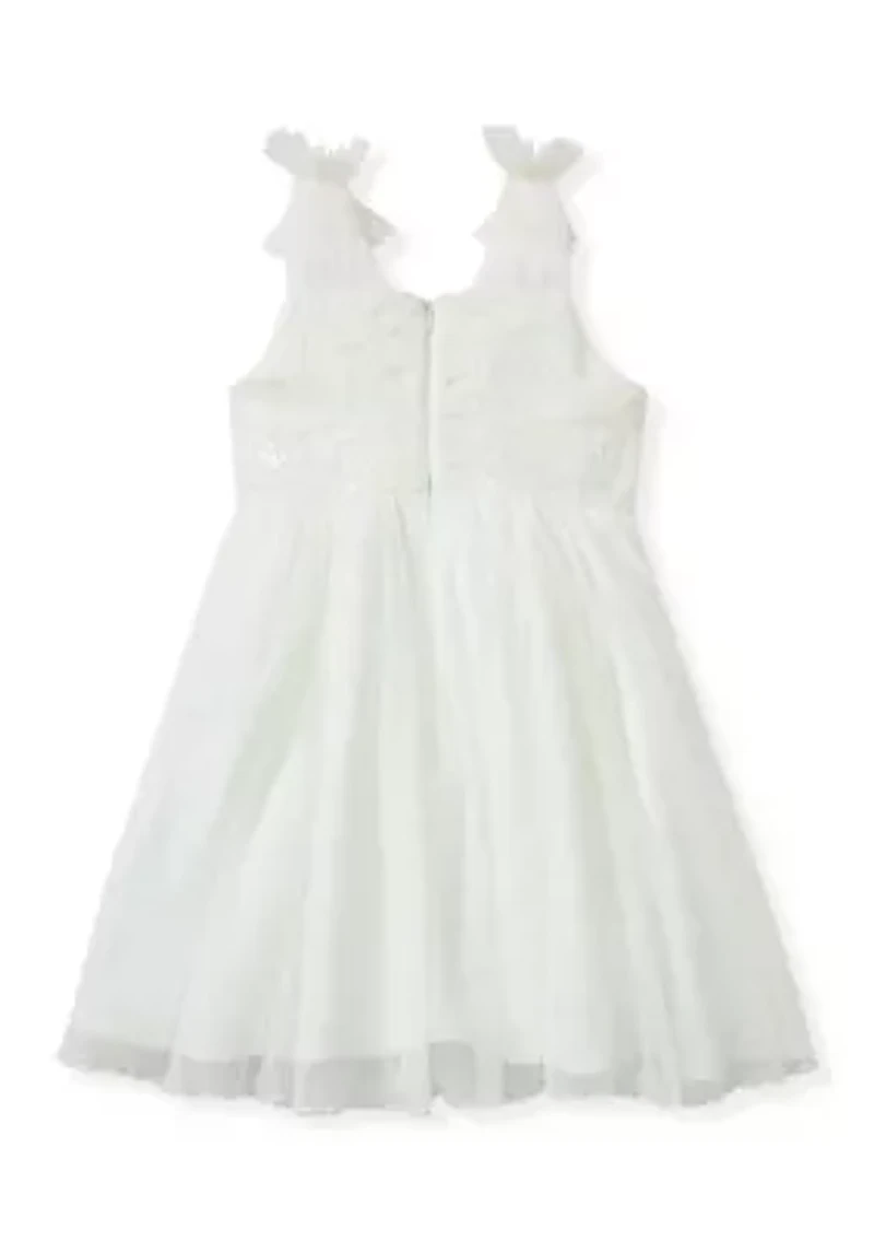 Girls 4-6 Tie Shoulder Ballerina Dress