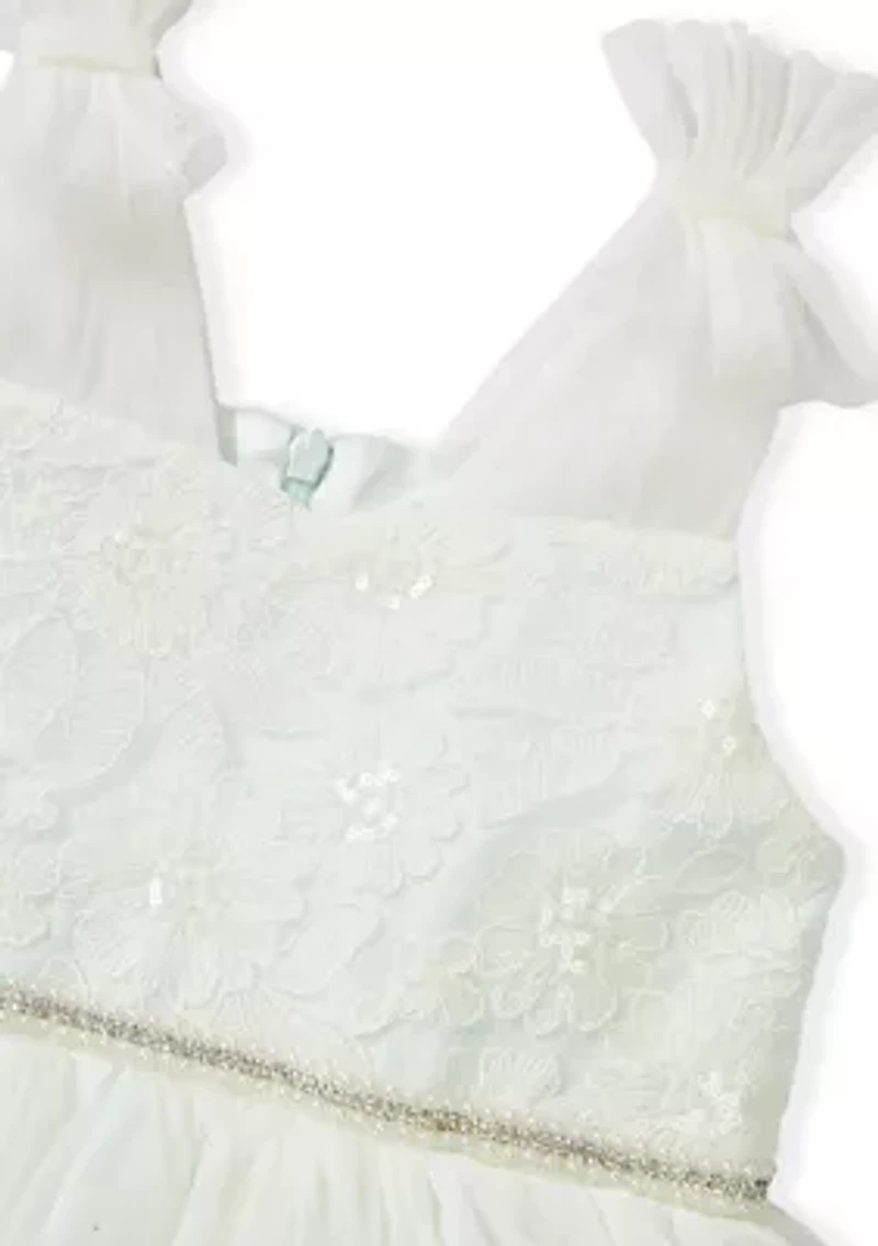 Girls 4-6 Tie Shoulder Ballerina Dress