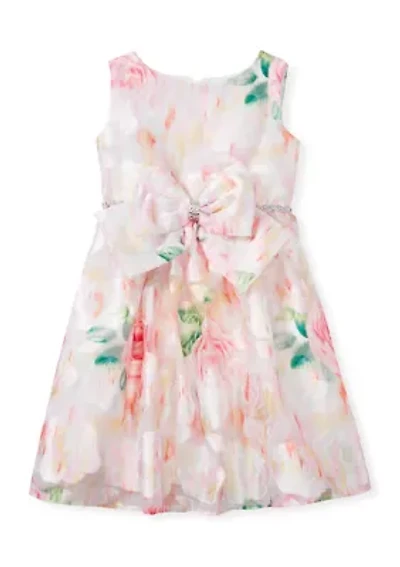 Girls 4-6 Burnout Sparkle Waist Dress