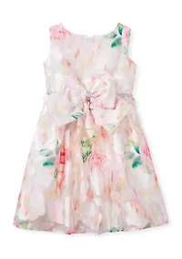 Girls 4-6 Burnout Sparkle Waist Dress