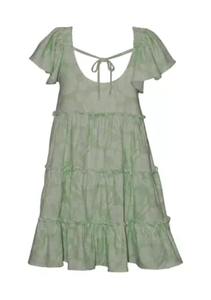 Girls 4-6x Tiered Print Dress