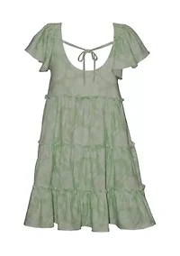 Girls 4-6x Tiered Print Dress