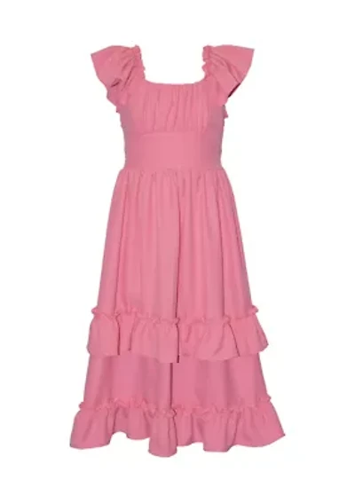 Girls 7-16 Tiered Ruffle Maxi Dress