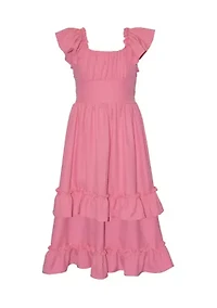 Girls 7-16 Tiered Ruffle Maxi Dress